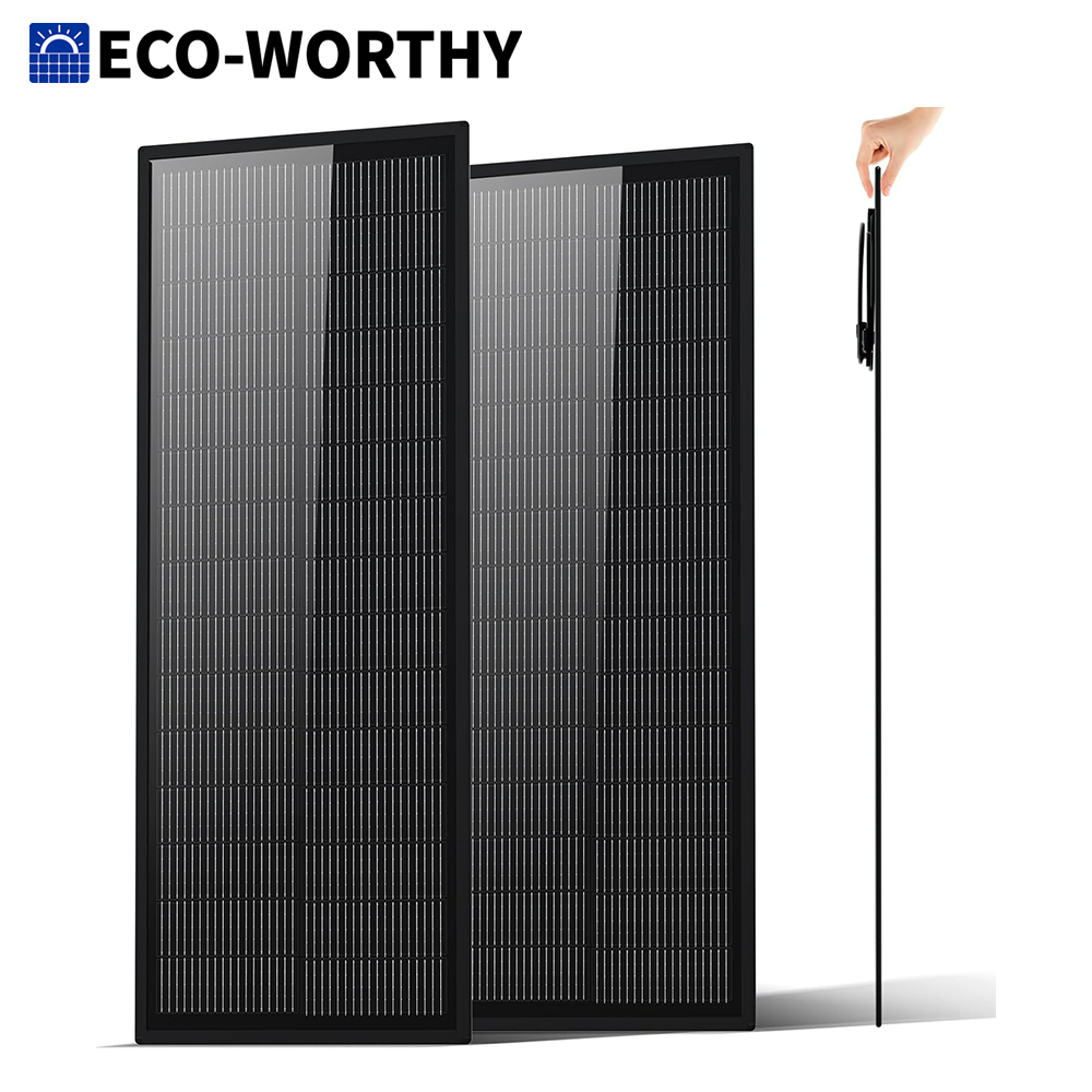 Solar Panel 200W - ECO-WORTHY Ultra Slim 2PCS 100W zonnepaneel