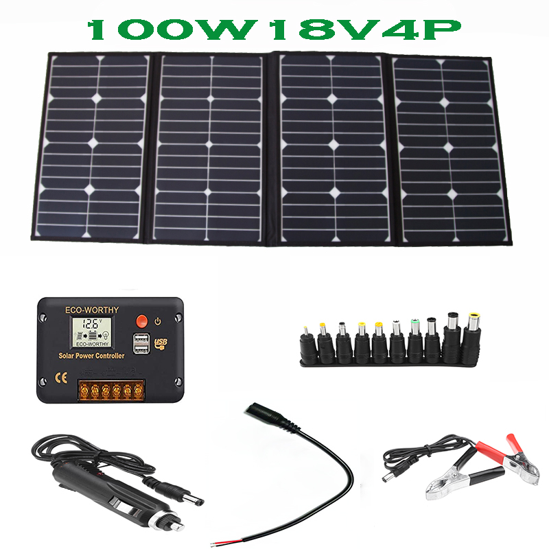 Draagbare 100 Watt opvouwbare  - Solar Panel recensie en prijs